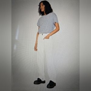 SANDRINE Rose x Free People Cotton Linen Wide Cargo Pant -Dust sz 28 UNISEX